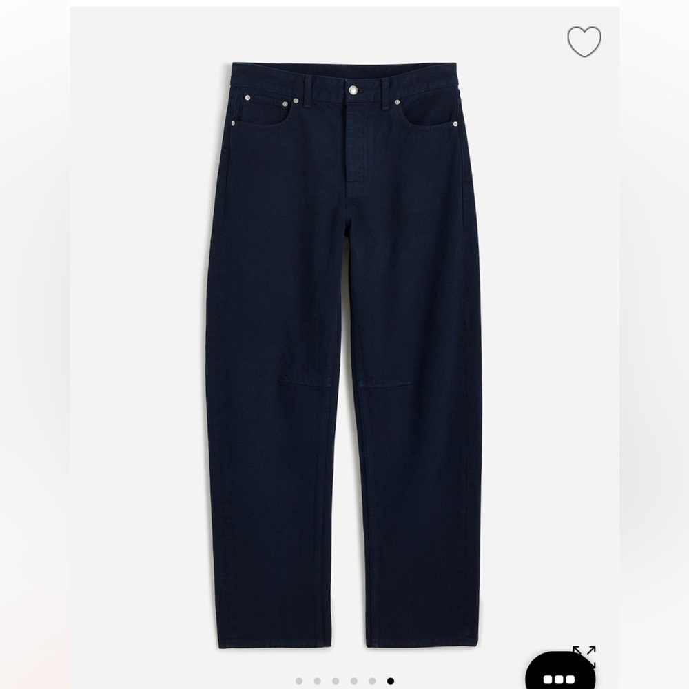 Madewell Dark Blue Darted Barrel Leg Jean
